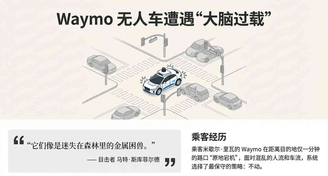 自动驾驶遭遇停电挑战,技术路径分歧暴露行业困境(图5) 马斯克笑疯了!谷歌无人车街头“装死”,一场大停电,暴露无人驾驶致命伤
