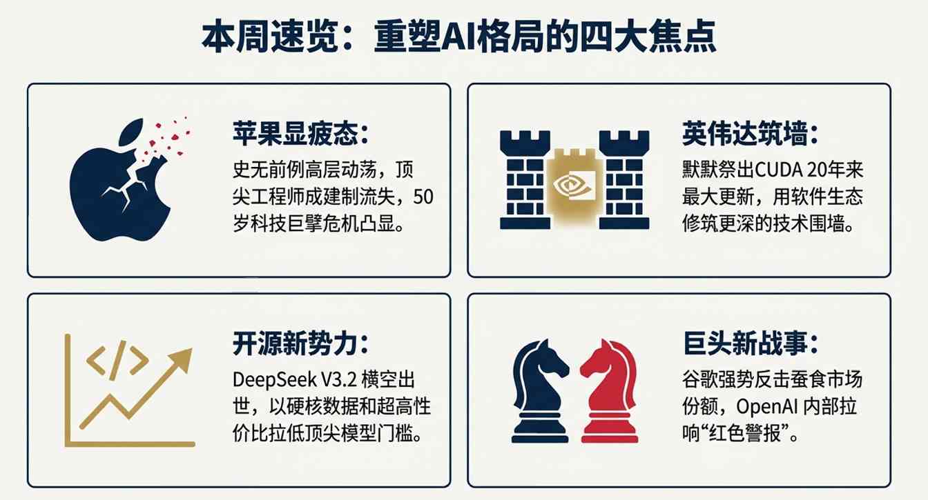 苹果七天痛失四位高管 AI人才成建制流向竞品(图1) 一周AI大事:DeepSeek拼命“省钱”,而字节意在“接管手机”?