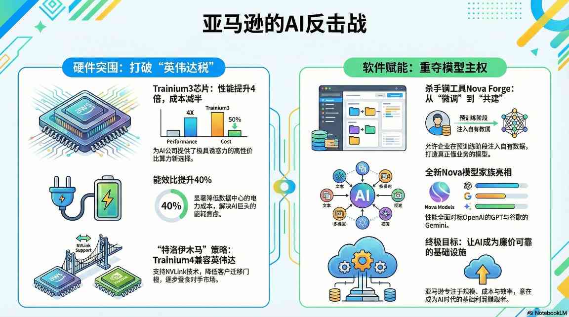 亚马逊AI芯片挑战英伟达霸权 训练成本直降50%(图1) 亚马逊AI芯片挑战英伟达霸权 训练成本直降50%(图1)