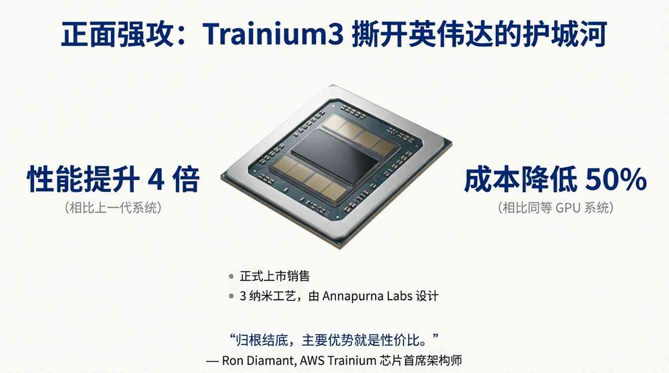 亚马逊AI芯片挑战英伟达霸权 训练成本直降50%(图2) 亚马逊AI芯片挑战英伟达霸权 训练成本直降50%(图2)