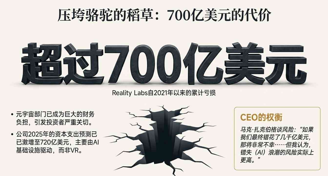 Meta大举削减元宇宙预算30% 全面转向AI硬件战略(图4) 改名有多狠,打脸就有多疼!烧光700亿后,扎克伯格戳破元宇宙泡沫,网友:早该认怂了
