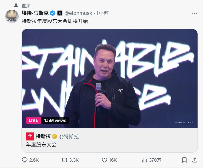 75%赞成!特斯拉股东同意马斯克天价薪酬(图1) 75%赞成!特斯拉股东同意马斯克天价薪酬(图1)