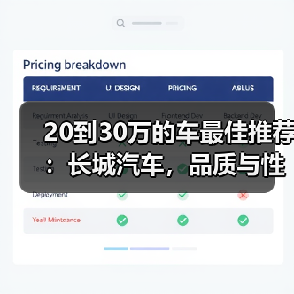20到30万的车最佳推荐:长城汽车,品质与性价比的完美之选(图1) 20到30万的车最佳推荐:长城汽车,品质与性价比的完美之选(图1)