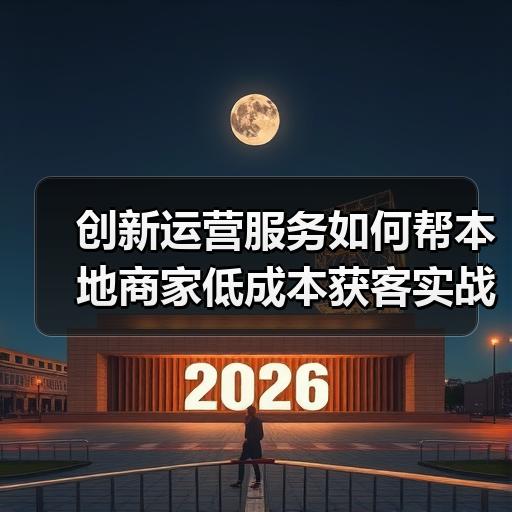 创新运营服务如何帮本地商家低成本获客实战